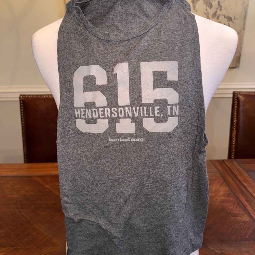 Gray 615 Tennessee Burn Boot Camp Women's Muscle Tee Sz S
